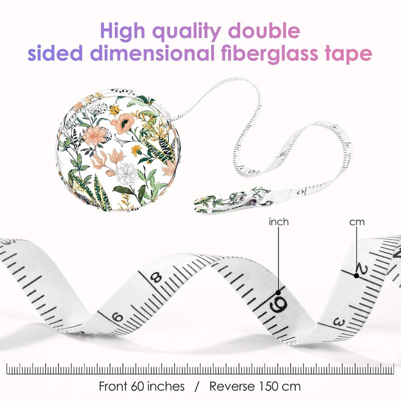 Gerkia Two-Piece Sewing Tape Measure，Colour Printed Small Retractable Soft Measuring Tape for Tailor Cloth Fabric Body Measurements. - Image 5